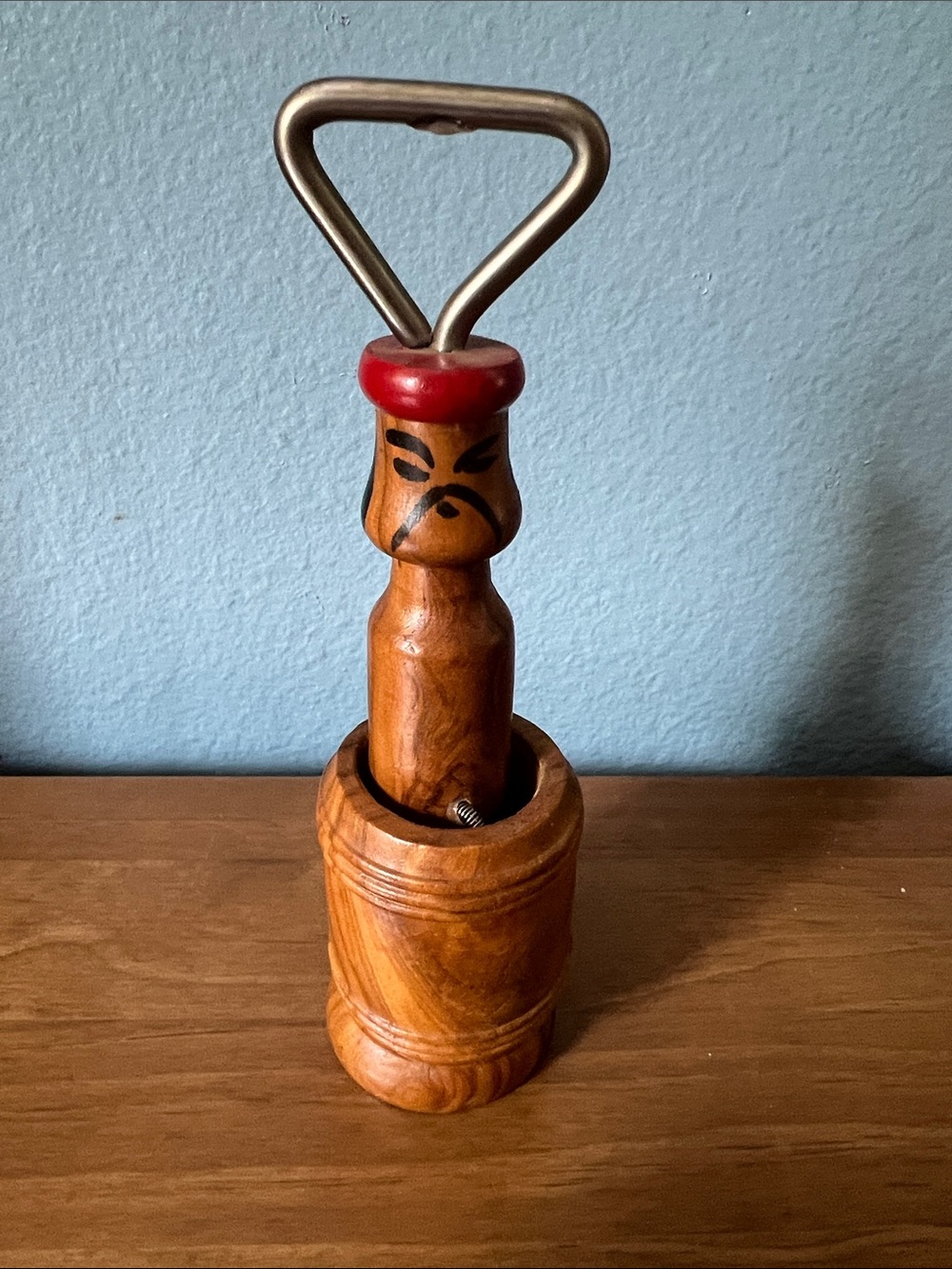 Vintage Handmade 1950s Wooden Bottle Opener Barrel NSFW Funny Surprise